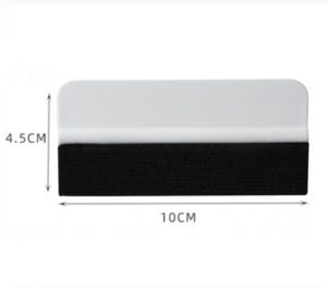 Biała rakla z filcem 10 cm × 4.5 cm