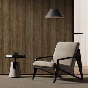 Ciemnobrązowy laminat architektoniczny ES-551 wiąz edge grain o liniowym usłojeniu