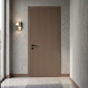 Ciemnobrązowy laminat architektoniczny ES-582 sosna edge grain o gęstym usłojeniu