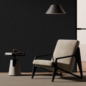 Czarny laminat architektoniczny CS-56 o strukturze drewna z pionowym usłojeniem