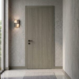 Przydymiony szary laminat architektoniczny ES-508 wiąz flat grain o wyrazistym usłojeniu